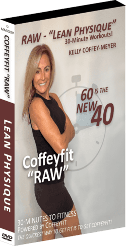 Image of RAW Lean Physique cover featuring Kelly Meyer of 30 Minutes to Fitness Powered by Coffeyfit